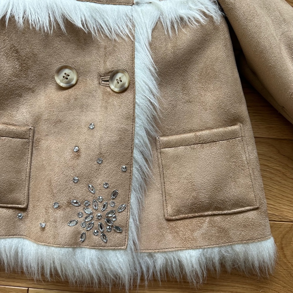 NWT Charabia France faux sherling coat - Picture 7 of 9
